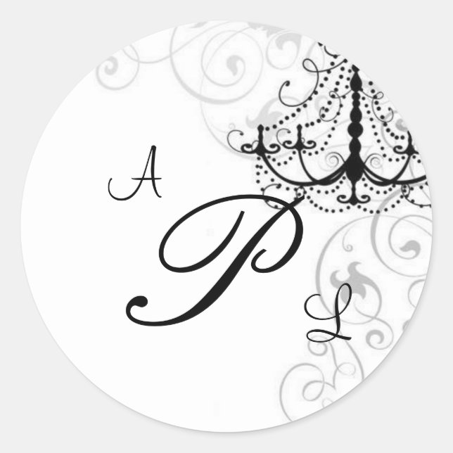 Sticker Mariage Chandelabra Monogram (Devant)