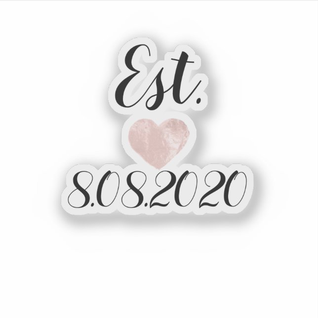 Sticker Mariage Chaussures Nom de la vignette Date Script  (Devant)