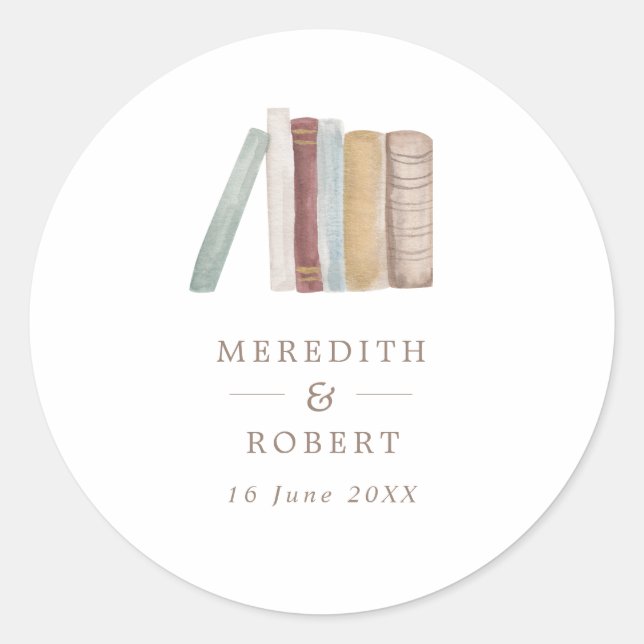 Sticker Mariage Classic Round Books (Devant)