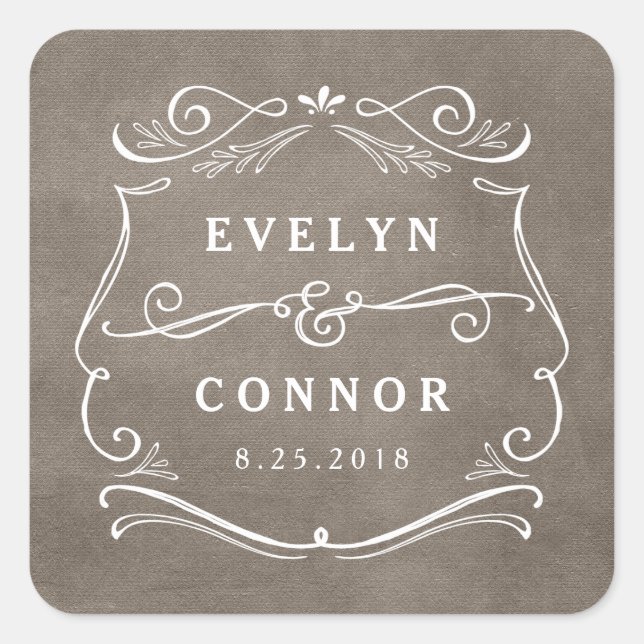 Sticker Mariage couleur modifiable par rouleaux (Devant)