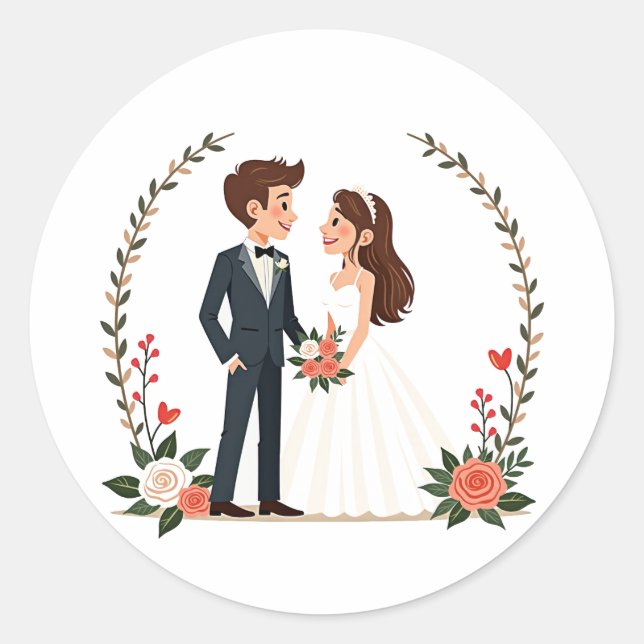 Sticker mariage Couple (Devant)