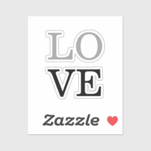 Sticker Mariage d'amour de script noir gris