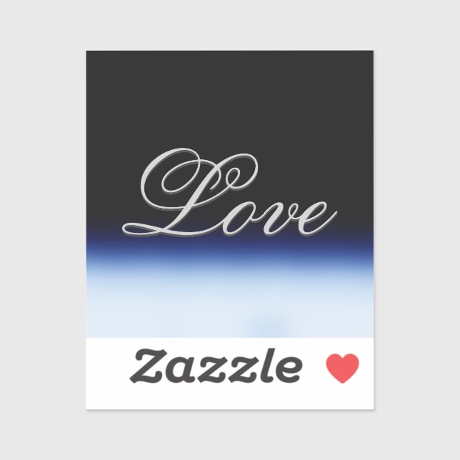 Sticker Mariage d'amour noir bleu sophistiqué (Feuille)