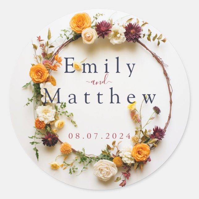 Sticker mariage de automne (Devant)