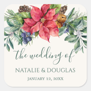 Sticker Mariage de feuillage de Poinsettia