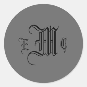Sticker Mariage de la chambre de mariée Monogramme