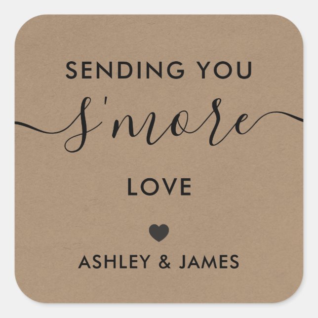 Sticker Mariage De L'Amour, Kraft (Devant)