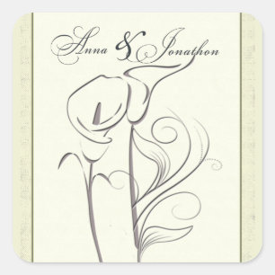 Sticker Mariage de lily Calla personnalisé