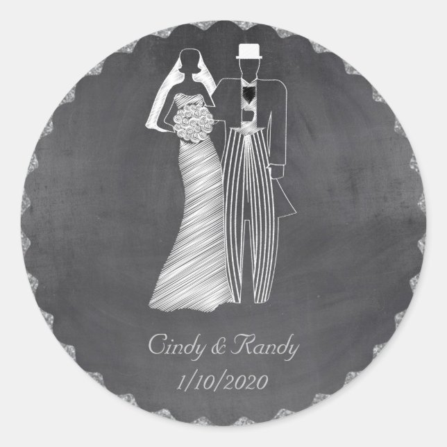 Sticker Mariage de mariée et de chambre (Devant)
