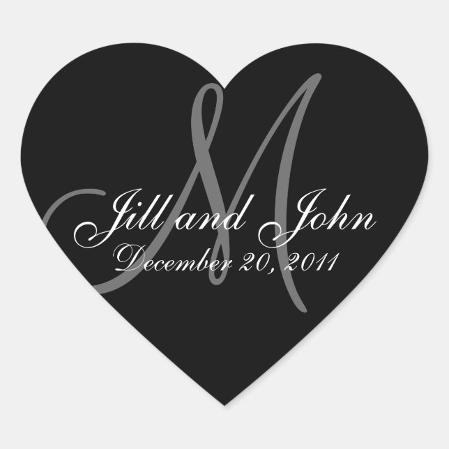 Sticker Mariage de Noël en forme de coeur (Devant)