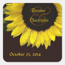 Sticker Mariage de tournesol jaune gai