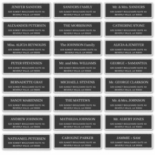Sticker Mariage de typographie moderne adresse invité noir