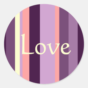 Sticker Mariage d'enveloppe rose violet Love