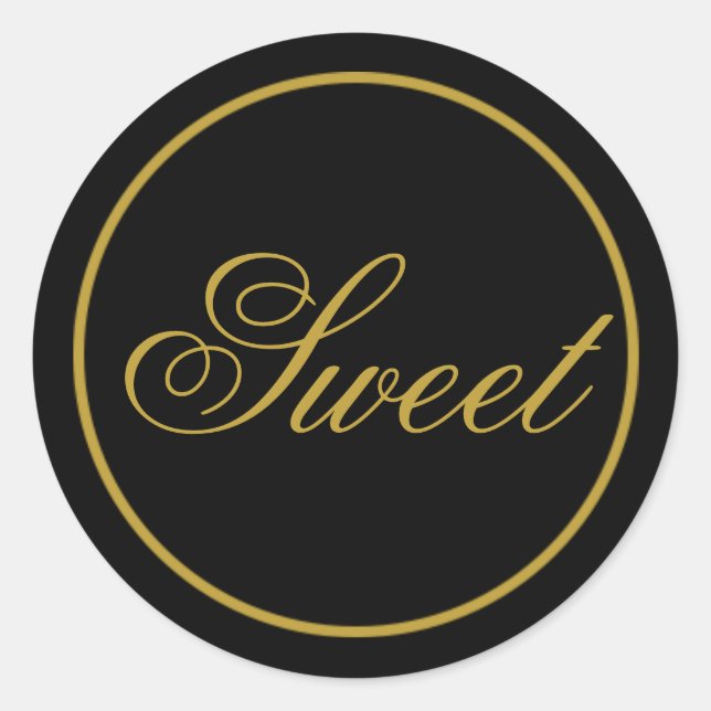 Sticker Mariage "doux" - Or noir (Devant)