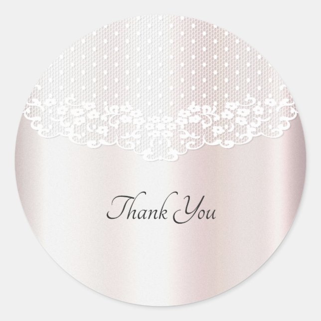 Sticker Mariage élégant en dentelle blanche (Devant)
