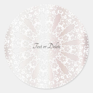 Sticker Mariage élégant en dentelle blanche