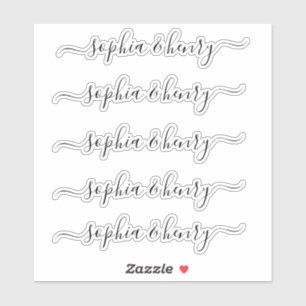 Sticker Mariage Élégant Script moderne Couple Names