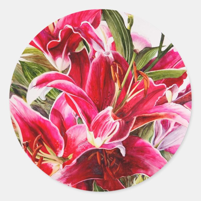 Sticker Mariage Enveloppe rose Lily (Devant)