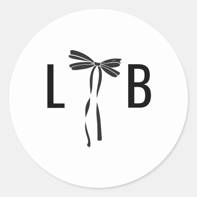 Sticker mariage et Étiquette avec Bow (Devant)