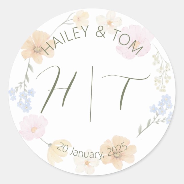Sticker Mariage floral (Devant)