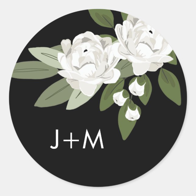 Sticker Mariage Floral Blanc (Devant)