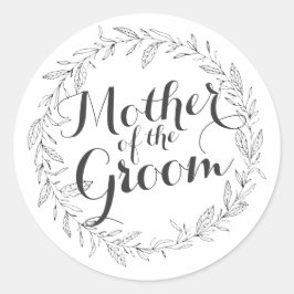 Sticker Mariage floral simple Mère de la chambre