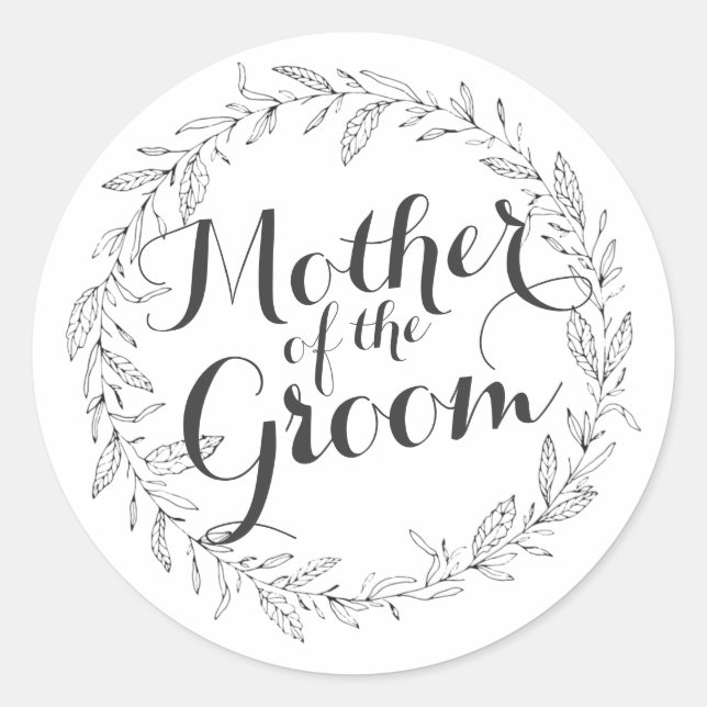 Sticker Mariage floral simple Mère de la chambre (Devant)