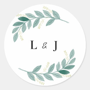 Sticker Mariage Floral Vert