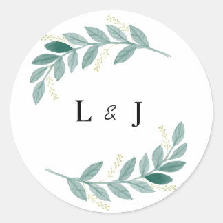 Sticker Mariage Floral Vert