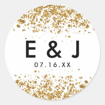 Sticker Mariage Glittery Parties scintillant or