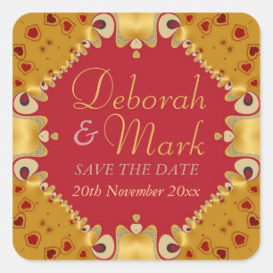 Sticker Mariage Goldie Hearts