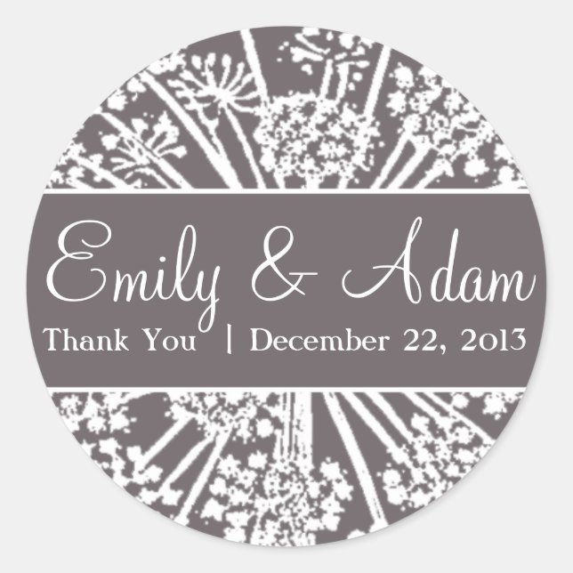 Sticker Mariage gris et blanc (Devant)