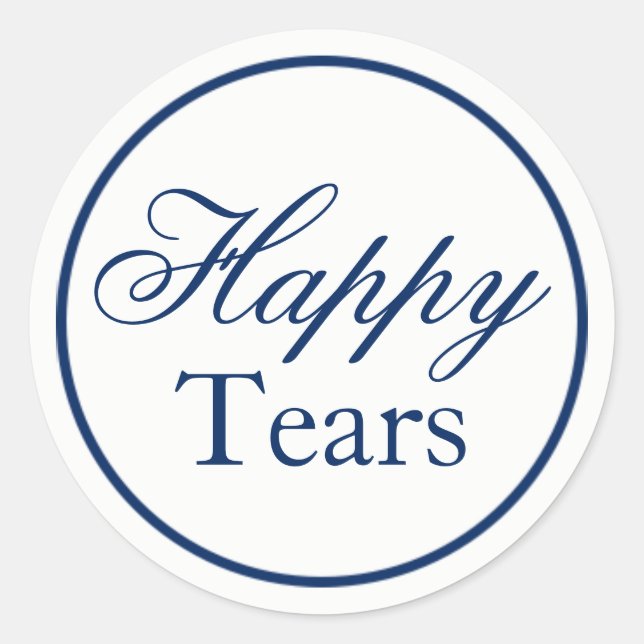 Sticker Mariage "Happy Tears" - Marine (Devant)