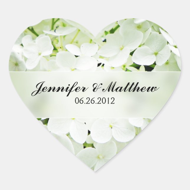 Sticker Mariage Hydrangea Heart (Devant)