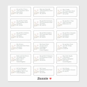 Sticker Mariage individuel Nom d'hôte Adresses Magnolias