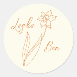 Sticker Mariage jonquille