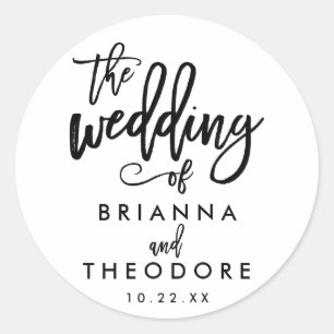 Sticker Mariage Lettré À La Main Chic