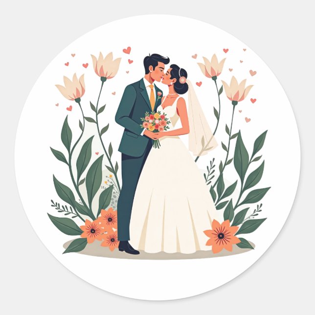 Sticker Mariage Love Blossoms (Devant)