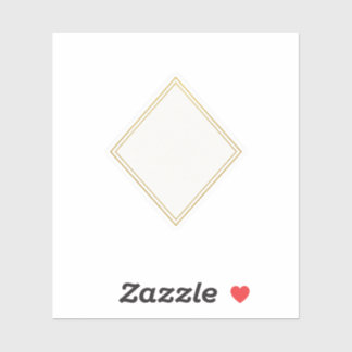 Sticker Mariage luxe diamant géométrique or ligne de cheve