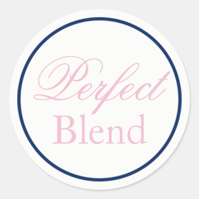 Sticker Mariage "Mélange Parfait" - Rose/Marine (Devant)