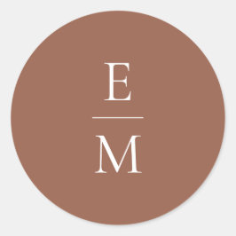 Sticker Mariage minimaliste Monogramme