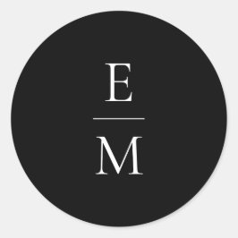 Sticker Mariage minimaliste Monogramme