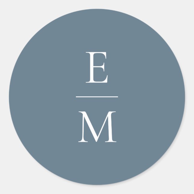 Sticker Mariage minimaliste Monogramme (Devant)
