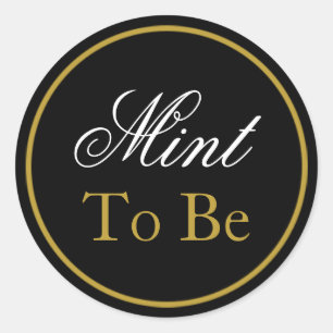 Sticker Mariage "Mint to Be" - Black Gold