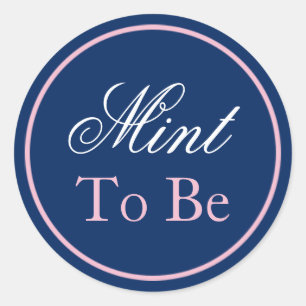 Sticker Mariage "Mint to Be" - Blush Pink/Navy
