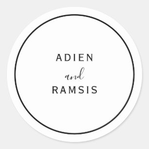 Sticker Mariage moderne élégant