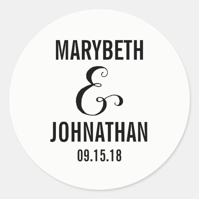 Sticker Mariage moderne Nous faisons Script (Devant)