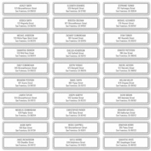 Sticker Mariage moderne simple cadre Nom d'hôte Adresse