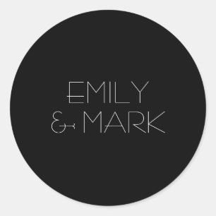 Sticker Mariage monochrome minimaliste moderne EMI