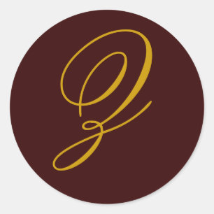Sticker mariage Monogram Z Gold Seal